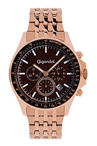 Gigandet Herren Analog Japanisches Quarzwerk Uhr mit Edelstahl Armband 3VNAG3/013 von Gigandet