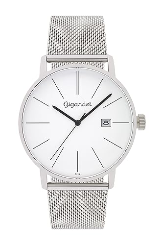 Gigandet Herren Analog Japanisches Quarzwerk Uhr mit Edelstahl Armband 3VNAG42/005 von Gigandet