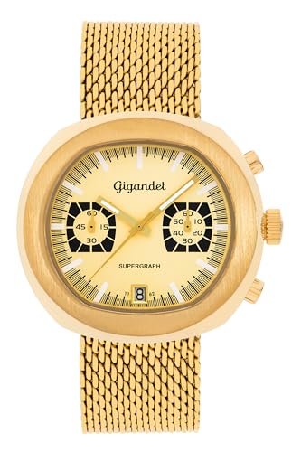 Gigandet Herren Analog Japanisches Quarzwerk Uhr mit Edelstahl Armband 5VNAG11NE/004 von Gigandet