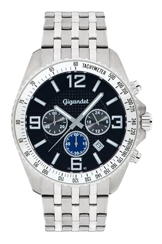 Gigandet Herren Analog Japanisches Quarzwerk Uhr mit Edelstahl Armband 5VNAG12NE/009 von Gigandet