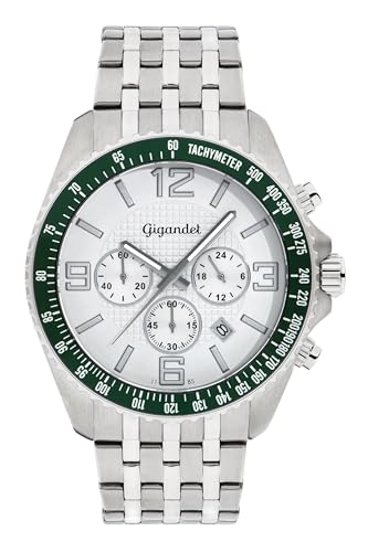 Gigandet Herren Analog Japanisches Quarzwerk Uhr mit Edelstahl Armband 6VNAG12NE/002 von Gigandet