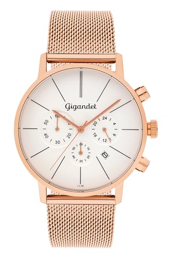 Gigandet Herren Analog Japanisches Quarzwerk Uhr mit Edelstahl Armband 6VNAG32NE/007 von Gigandet