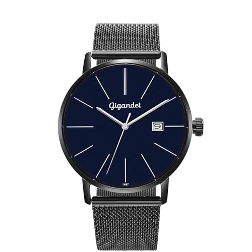 Gigandet Herren Analog Japanisches Quarzwerk Uhr mit Edelstahl Armband 6VNAG42NE/015 von Gigandet
