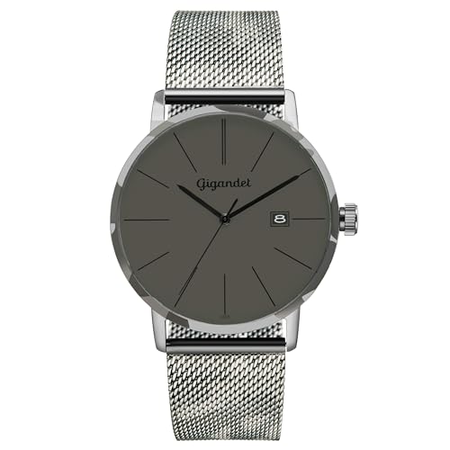 Gigandet Herren Analog Japanisches Quarzwerk Uhr mit Edelstahl Armband 6VNAG42NE/016 von Gigandet
