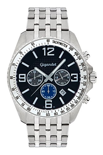 Gigandet Herren Analog Japanisches Quarzwerk Uhr mit Edelstahl Armband VNAG12/009 von Gigandet