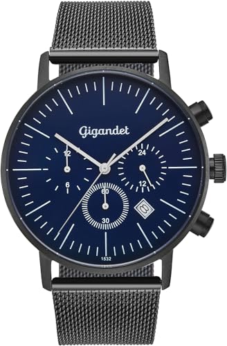 Gigandet Herren Analog Japanisches Quarzwerk Uhr mit Edelstahl Armband VNAG22/006 von Gigandet