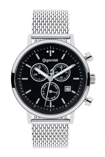 Gigandet Herren Analog Japanisches Quarzwerk Uhr mit Edelstahl Armband VNAG6/012 von Gigandet