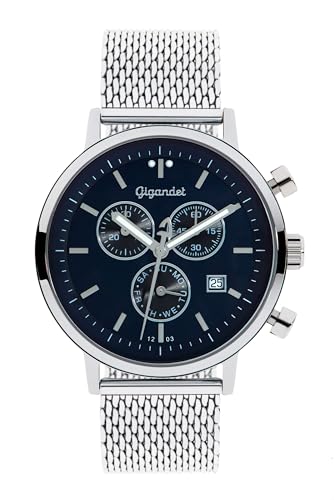 Gigandet Herren Analog Japanisches Quarzwerk Uhr mit Edelstahl Armband VNAG6/013 von Gigandet