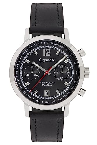 Gigandet Herren Analog Japanisches Quarzwerk Uhr mit Leder Armband 10VNAG10NE/007 von Gigandet