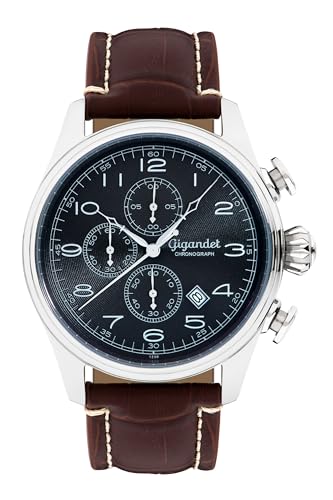 Gigandet Herren Analog Japanisches Quarzwerk Uhr mit Leder Armband 11VNAG41NE/001 von Gigandet