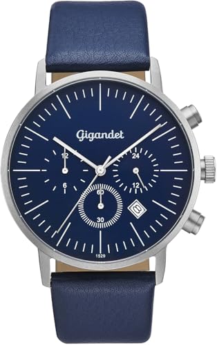 Gigandet Herren Analog Japanisches Quarzwerk Uhr mit Leder Armband 12VNAG22NE/003 von Gigandet