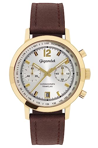 Gigandet Herren Analog Japanisches Quarzwerk Uhr mit Leder Armband 13VNAG10NE/005 von Gigandet