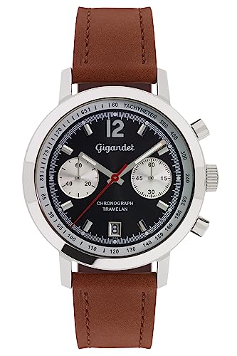 Gigandet Herren Analog Japanisches Quarzwerk Uhr mit Leder Armband 13VNAG10NE/006 von Gigandet