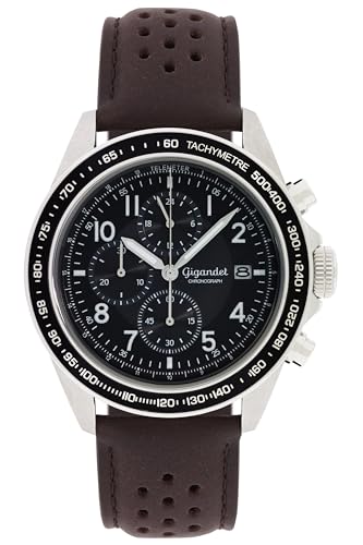 Gigandet Herren Analog Japanisches Quarzwerk Uhr mit Leder Armband 13VNAG24NE/010 von Gigandet