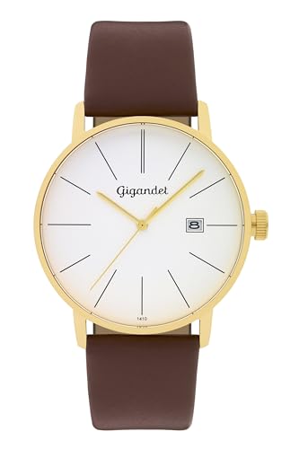 Gigandet Herren Analog Japanisches Quarzwerk Uhr mit Leder Armband 13VNAG42NE/003 Gigandet Herren Analog Japanisches Quarzwerk Uhr mit Leder Armband 13VNAG42NE/003 von Gigandet