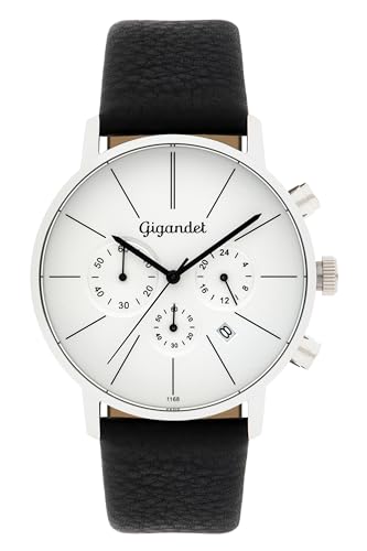 Gigandet Herren Analog Japanisches Quarzwerk Uhr mit Leder Armband 14VNAG32NE/001 von Gigandet