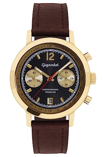 Gigandet Herren Analog Japanisches Quarzwerk Uhr mit Leder Armband 15VNAG10NE/009 von Gigandet