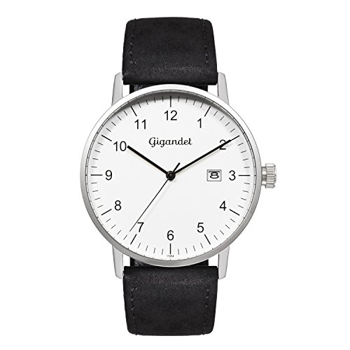 Gigandet Herren Analog Japanisches Quarzwerk Uhr mit Leder Armband 2VNAG26/001 von Gigandet