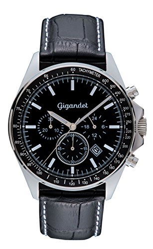 Gigandet Herren Analog Japanisches Quarzwerk Uhr mit Leder Armband 2VNAG3/001 von Gigandet
