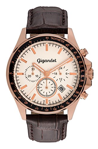 Gigandet Herren Analog Japanisches Quarzwerk Uhr mit Leder Armband 2VNAG3/006 Gigandet Herren Analog Japanisches Quarzwerk Uhr mit Leder Armband 2VNAG3/006 von Gigandet