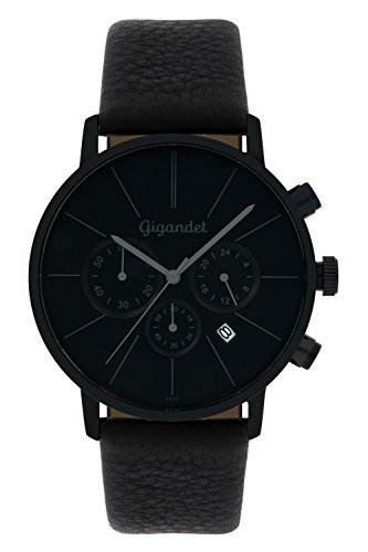 Gigandet Herren Analog Japanisches Quarzwerk Uhr mit Leder Armband 2VNAG32/004 von Gigandet
