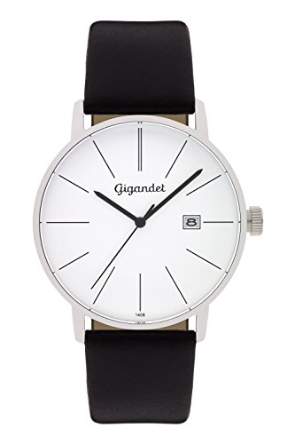 Gigandet Herren Analog Japanisches Quarzwerk Uhr mit Leder Armband 2VNAG42/001 von Gigandet