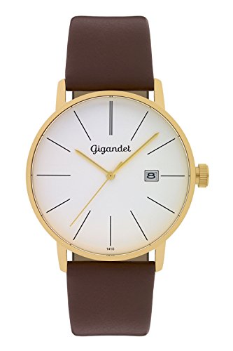 Gigandet Herren Analog Japanisches Quarzwerk Uhr mit Leder Armband 2VNAG42/003 von Gigandet