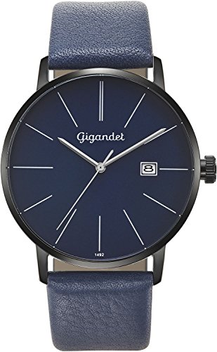 Gigandet Herren Analog Japanisches Quarzwerk Uhr mit Leder Armband 2VNAG42/010 von Gigandet