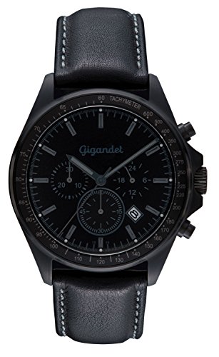 Gigandet Herren Analog Japanisches Quarzwerk Uhr mit Leder Armband 3VNAG3/005 von Gigandet