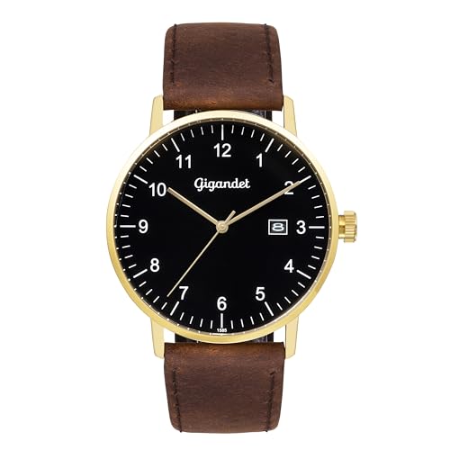 Gigandet Herren Analog Japanisches Quarzwerk Uhr mit Leder Armband 4VNAG26NE/002 von Gigandet