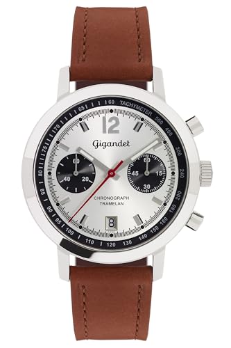 Gigandet Herren Analog Japanisches Quarzwerk Uhr mit Leder Armband 5VNAG10NE/004 von Gigandet