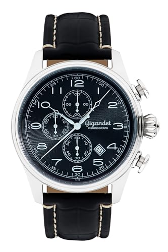 Gigandet Herren Analog Japanisches Quarzwerk Uhr mit Leder Armband 5VNAG41NE/002 von Gigandet