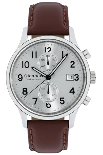 Gigandet Herren Analog Japanisches Quarzwerk Uhr mit Leder Armband 5VNAG49NE/002 von Gigandet