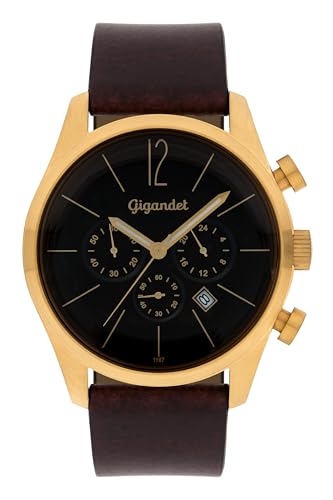 Gigandet Herren Analog Japanisches Quarzwerk Uhr mit Leder Armband 6VNAG13NE/003 von Gigandet