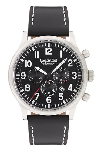 Gigandet Herren Analog Japanisches Quarzwerk Uhr mit Leder Armband 6VNAG15NE/001 von Gigandet