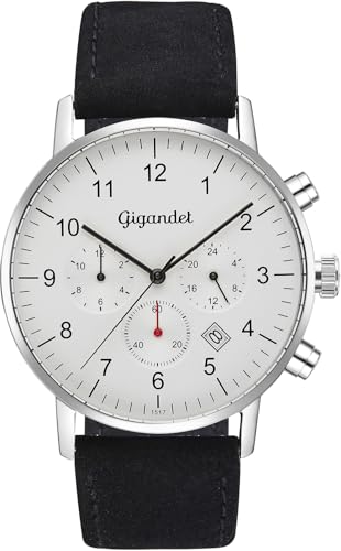 Gigandet Herren Analog Japanisches Quarzwerk Uhr mit Leder Armband 6VNAG21NE/001 Gigandet Herren Analog Japanisches Quarzwerk Uhr mit Leder Armband 6VNAG21NE/001 von Gigandet