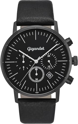 Gigandet Herren Analog Japanisches Quarzwerk Uhr mit Leder Armband 6VNAG22NE/001 von Gigandet