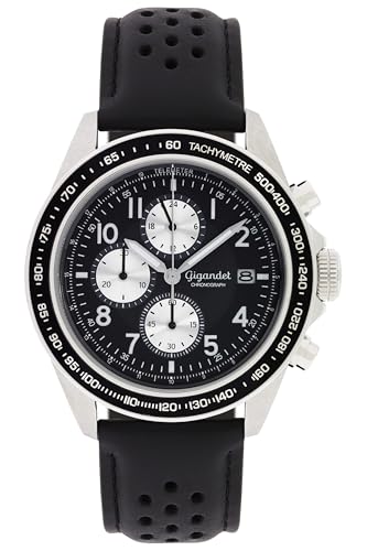 Gigandet Herren Analog Japanisches Quarzwerk Uhr mit Leder Armband 8VNAG24NE/006 von Gigandet