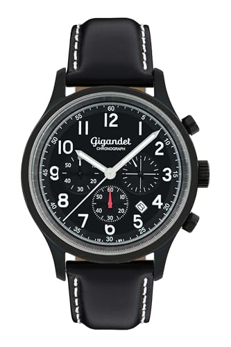 Gigandet Herren Analog Japanisches Quarzwerk Uhr mit Leder Armband 8VNAG50NE/006 von Gigandet