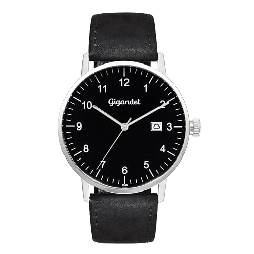 Gigandet Herren Analog Japanisches Quarzwerk Uhr mit Leder Armband 9VNAG26NE/003 von Gigandet