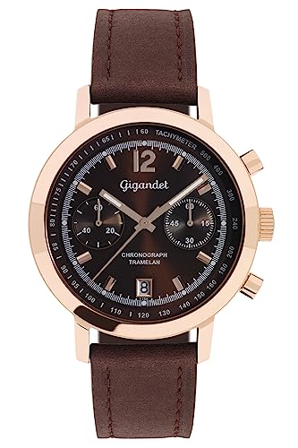 Gigandet Herren Analog Japanisches Quarzwerk Uhr mit Leder Armband AVG10-08 von Gigandet