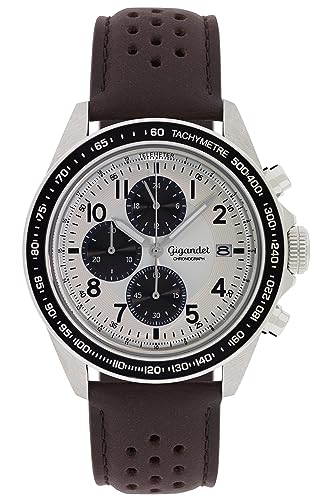 Gigandet Herren Analog Japanisches Quarzwerk Uhr mit Leder Armband AVG24-07, Weiß von Gigandet