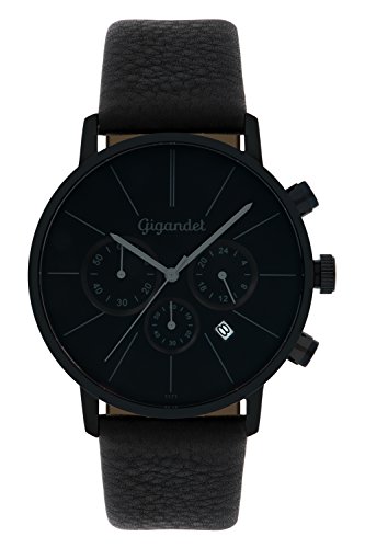 Gigandet Herren Analog Japanisches Quarzwerk Uhr mit Leder Armband AVG32-04 von Gigandet