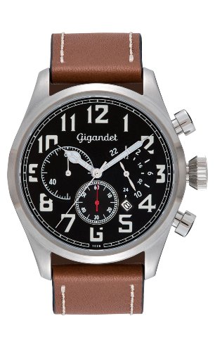 Gigandet Herren Analog Japanisches Quarzwerk Uhr mit Leder Armband AVG4-02 von Gigandet