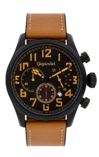 Gigandet Herren Analog Japanisches Quarzwerk Uhr mit Leder Armband AVG4-05 von Gigandet