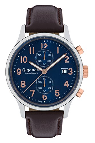 Gigandet Herren Analog Japanisches Quarzwerk Uhr mit Leder Armband AVG49-01 von Gigandet