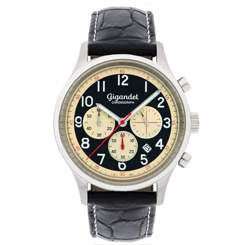 Gigandet Herren Analog Japanisches Quarzwerk Uhr mit Leder Armband AVG50-07 von Gigandet