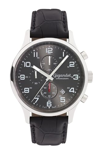 Gigandet Herren Analog Japanisches Quarzwerk Uhr mit Leder Armband AVG51-01 von Gigandet