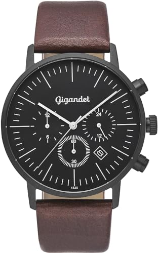 Gigandet Herren Analog Japanisches Quarzwerk Uhr mit Leder Armband VNAG22/004 von Gigandet