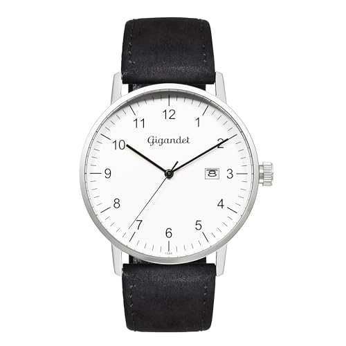 Gigandet Herren Analog Japanisches Quarzwerk Uhr mit Leder Armband VNAG26/001 von Gigandet